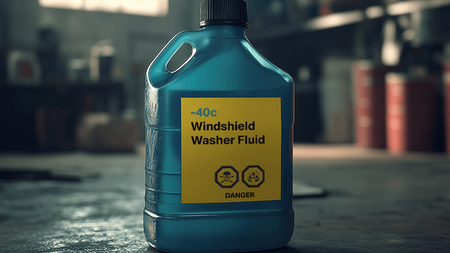 Bottle of Windshield Washer Fluid